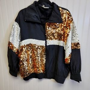 Vintage Bloomingdale's Silk Sequin Jacket